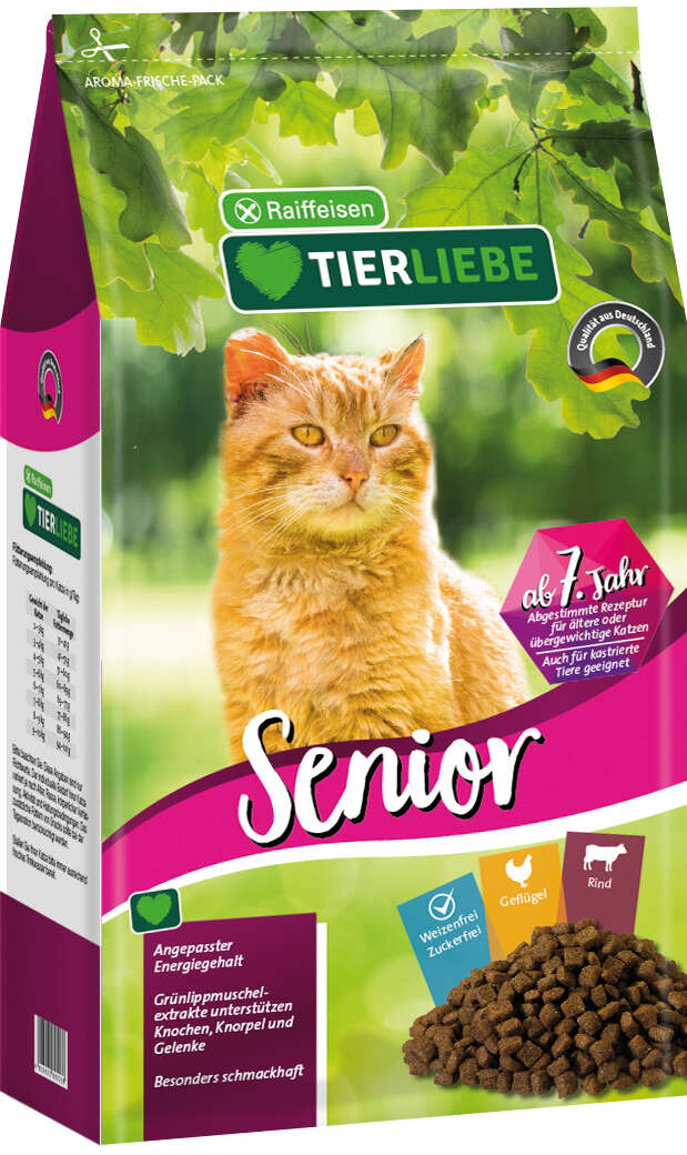 TIERLIEBE Katzen-Trockenfutter Senior